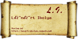 Lénárt Ibolya névjegykártya