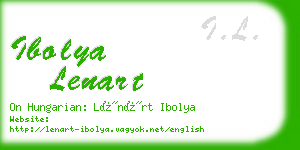 ibolya lenart business card